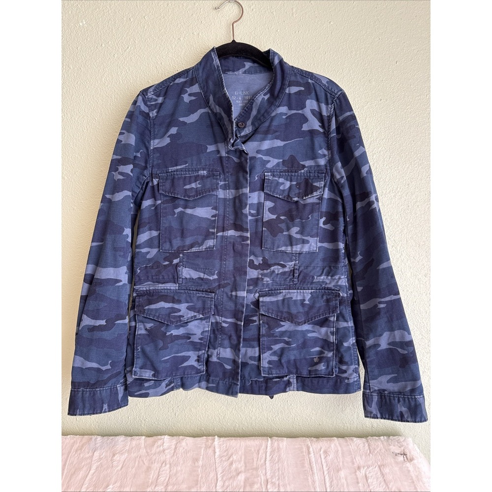G- One 12-4 1991 Blue Camo Ladies Jacket Military, Utility, Festival, Moto S